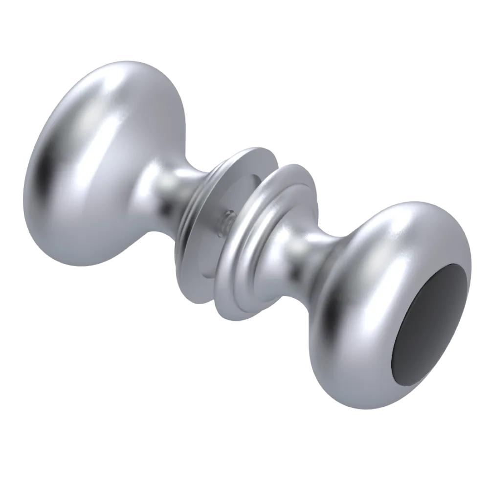 Rubinet Shower Door Knob (set) Satin Chrome