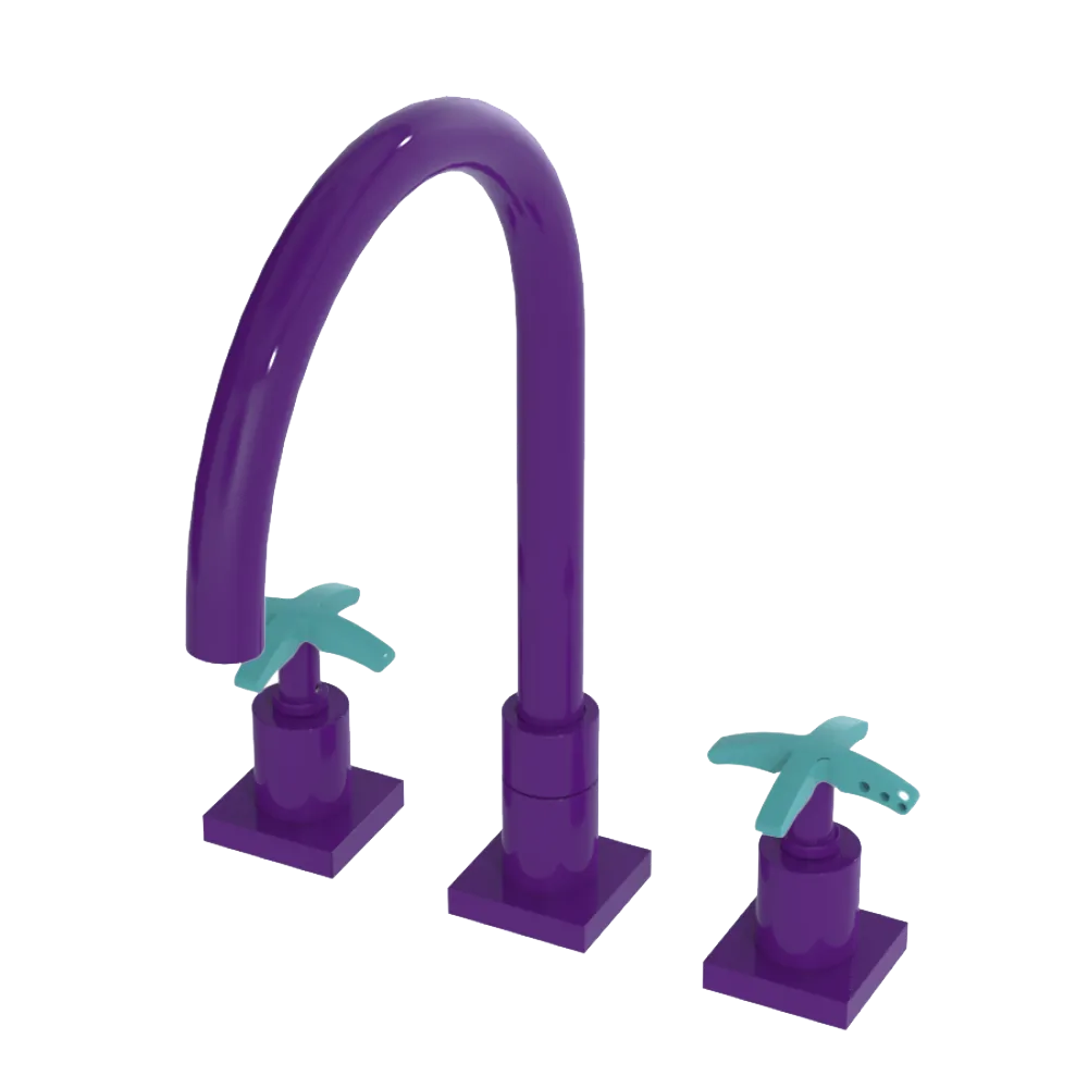 Rubinet Widespread Kitchen Set Purple Haze