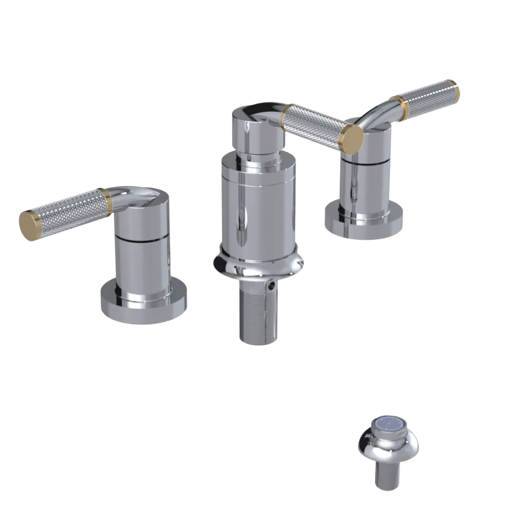 Rubinet Bidet Fitting with Spray, Diverter, and Vacum Breaker (Less Drain) Chrome