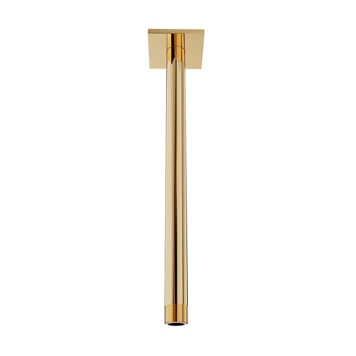 Baril 12" ceiling mounted shower arm, square flange
