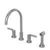 Rubinet Widespread Kitchen Set with Hand Spray Satin Nickel