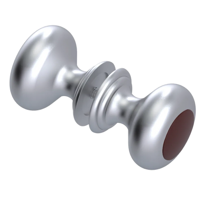 Rubinet Shower Door Knob (set) Satin Chrome