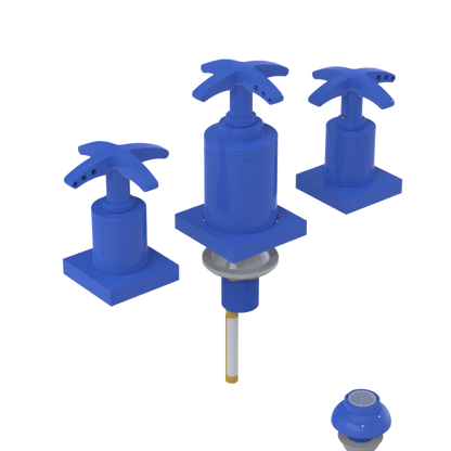 Rubinet Bidet Fitting with Spray, Diverter, and Vacuum Breaker (less drain) Blu Jean