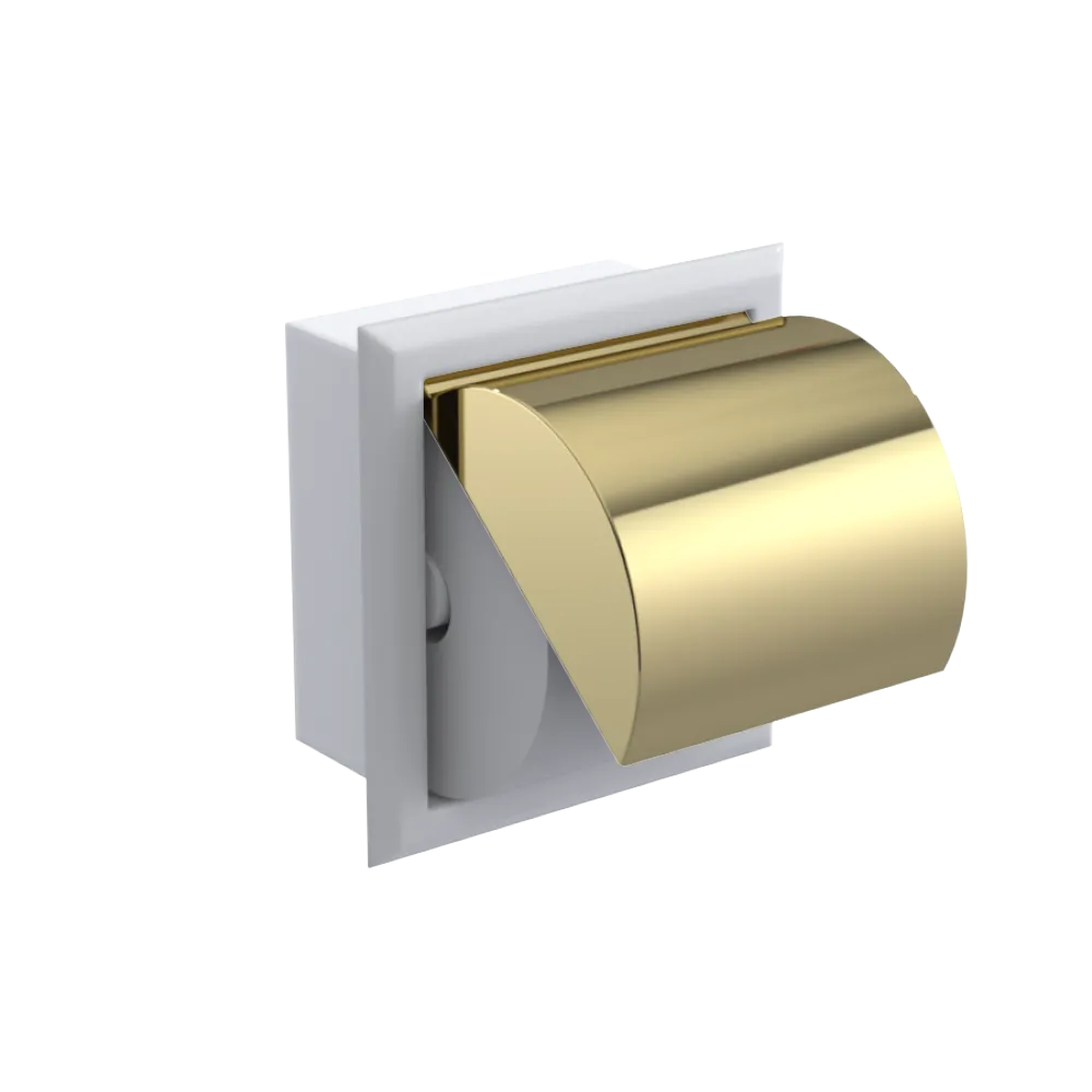 Rubinet RECESSED TOILET PAPER HOLDER White