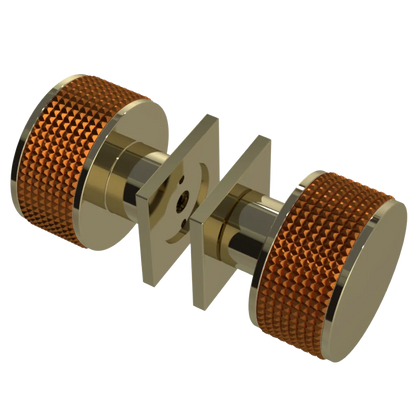 Rubinet Shower Door Knob (set) Natural Brass
