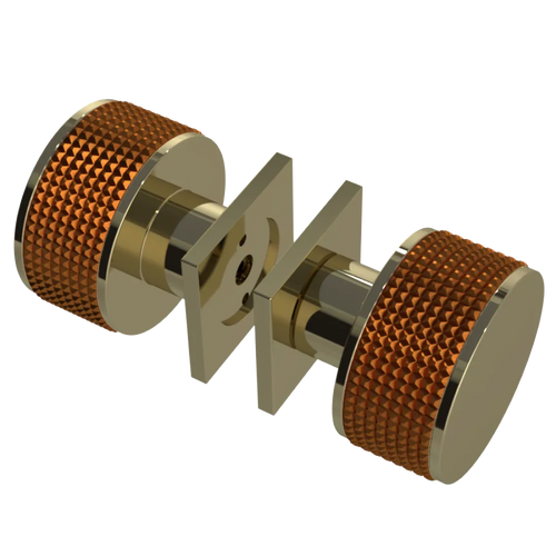 Rubinet Shower Door Knob (set) Natural Brass