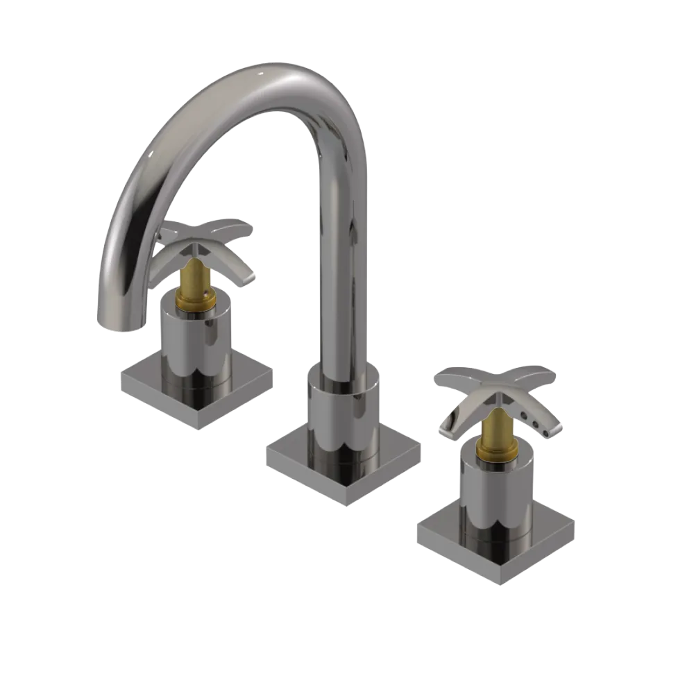 Rubinet Widespread Lav. Set. (less drain) Polished Nickel