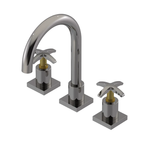 Rubinet Widespread Lav. Set. (less drain) Polished Nickel