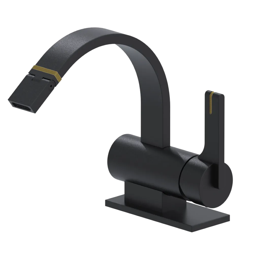 Rubinet Single Control Bidet Fitting (less drain) Matt Black