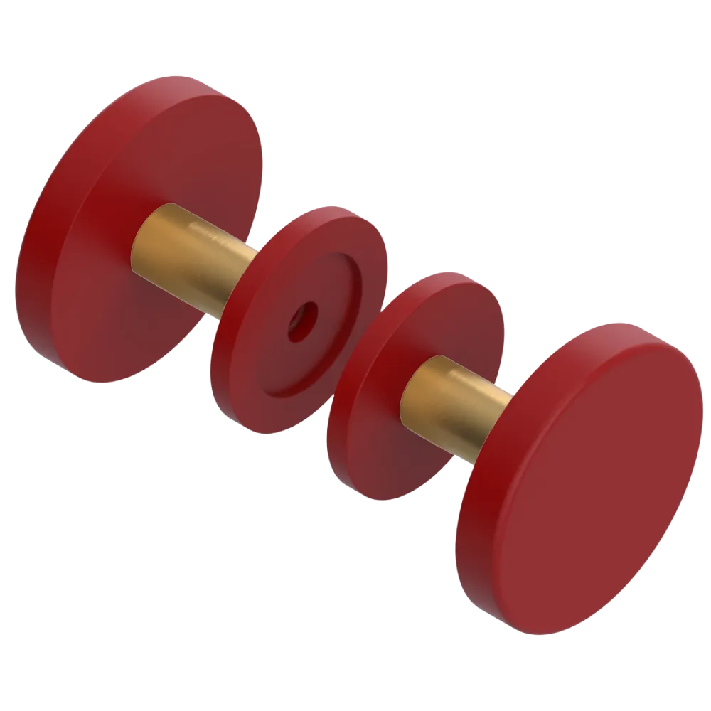 Rubinet Shower Door Knob (set) Maroon