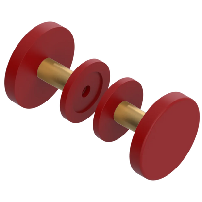Rubinet Shower Door Knob (set) Maroon