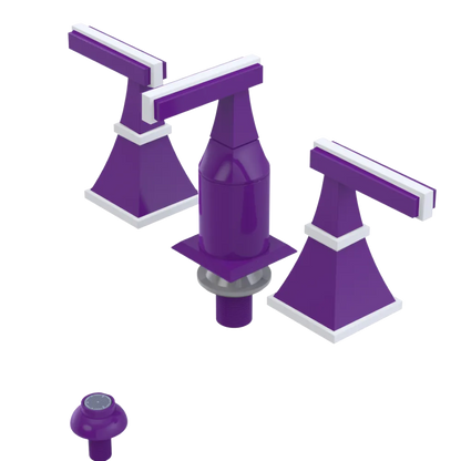 Rubinet Bidet Fitting with Spray, Diverter, and Vacum Breaker (Less Drain) Purple Haze