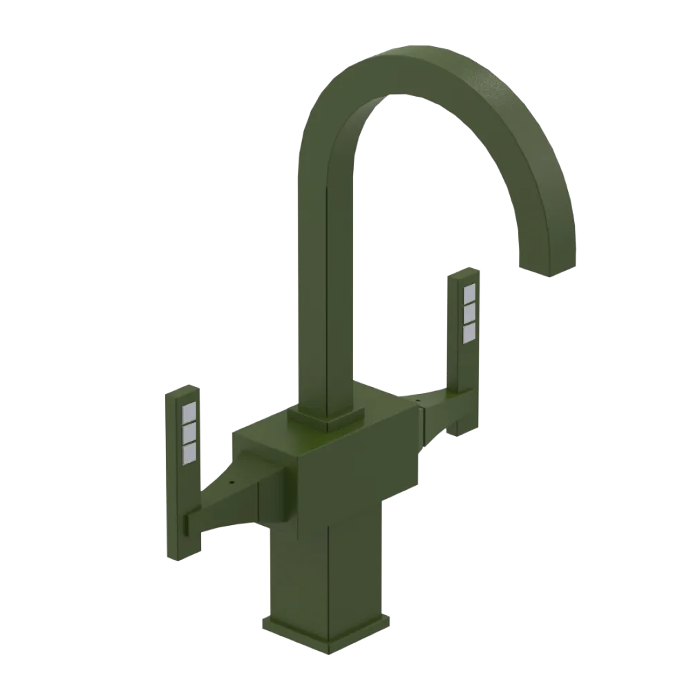 Rubinet Single Hole Dual Handle Lav. Set. (less drain) Green Envy