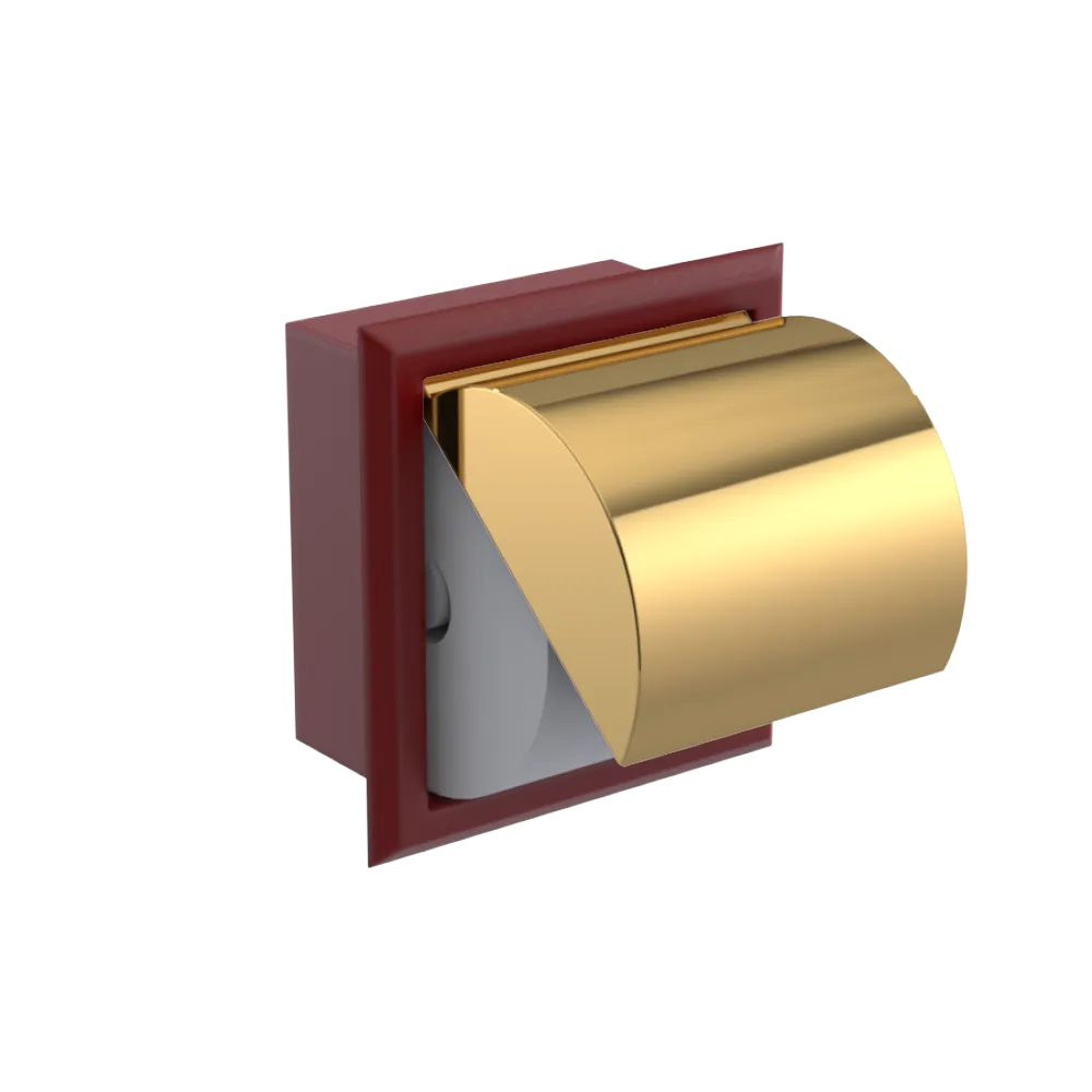 Rubinet RECESSED TOILET PAPER HOLDER Maroon