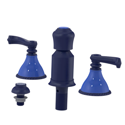 Rubinet Bidet Fitting with Spray, Diverter, and Vacum Breaker (Less Drain) Midnight Blue