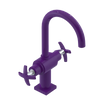 Rubinet Single Hole Dual Handle Lav. Set. (less drain) Purple Haze