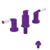 Rubinet Bidet Fitting with Spray, Diverter, and Vacuum Breaker (less drain) Purple Haze