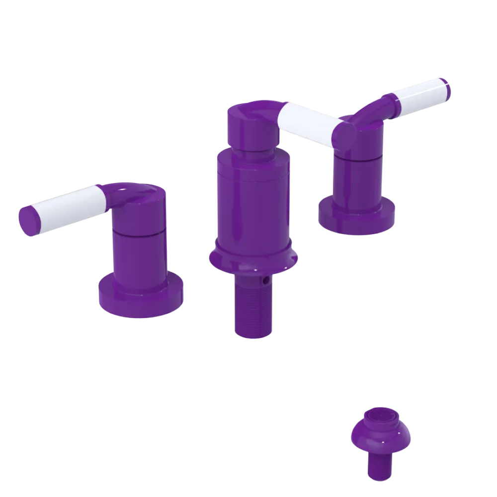 Rubinet Bidet Fitting with Spray, Diverter, and Vacuum Breaker (less drain) Purple Haze