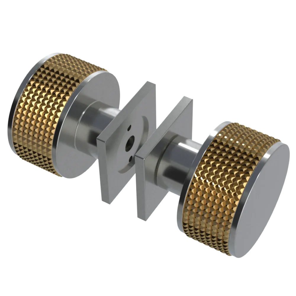 Rubinet Shower Door Knob (set) Satin Nickel