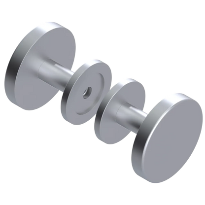 Rubinet Shower Door Knob (set) Satin Chrome