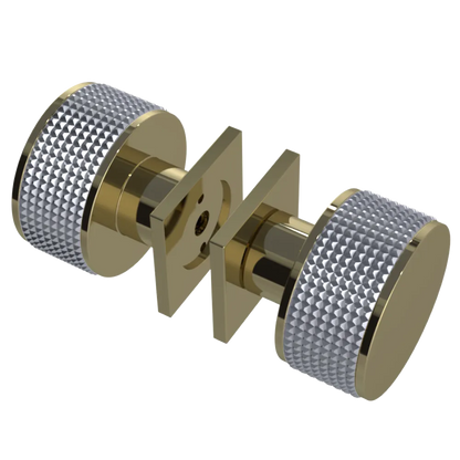 Rubinet Shower Door Knob (set) Natural Brass