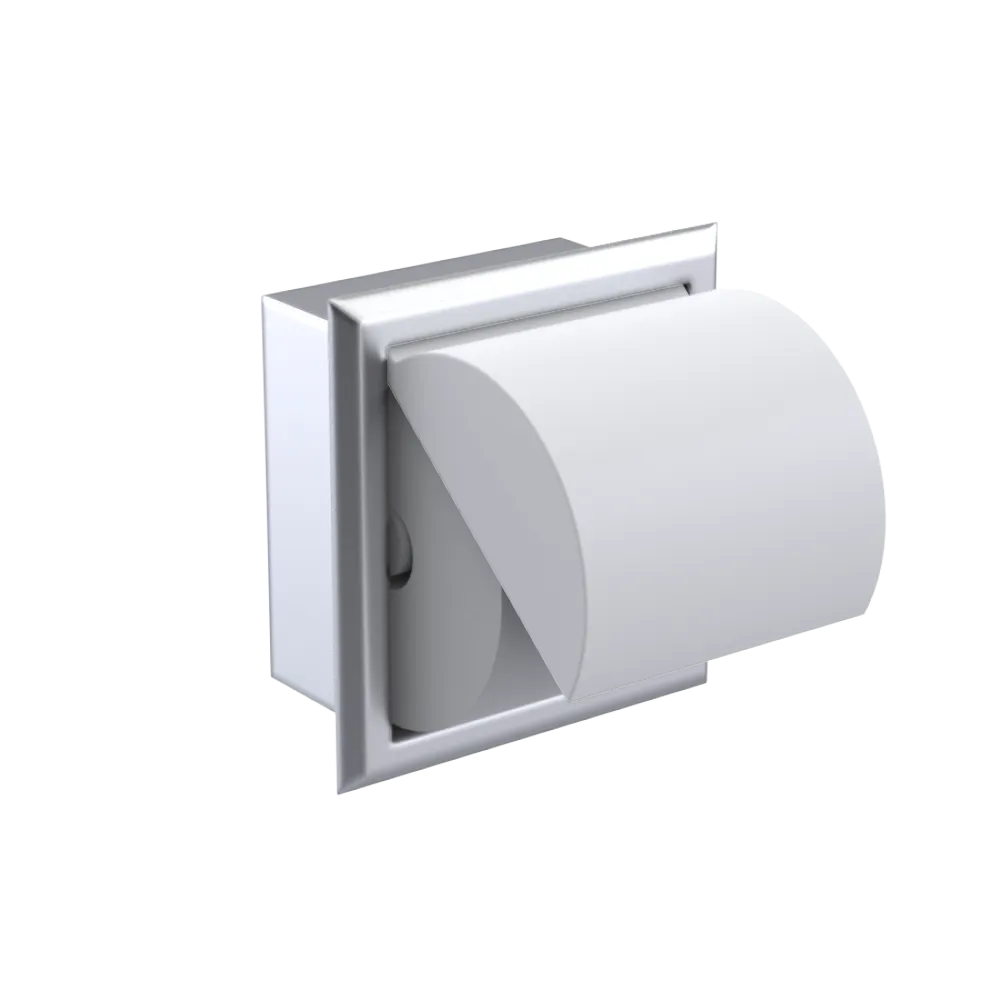 Rubinet RECESSED TOILET PAPER HOLDER Satin Chrome