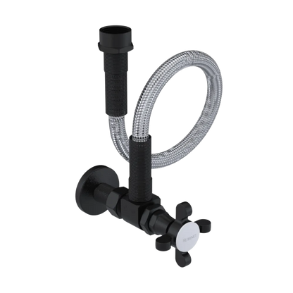 Rubinet Exposed Supply Kit (classic) Matt Black