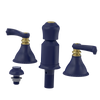 Rubinet Bidet Fitting with Spray, Diverter, and Vacum Breaker (Less Drain) Midnight Blue