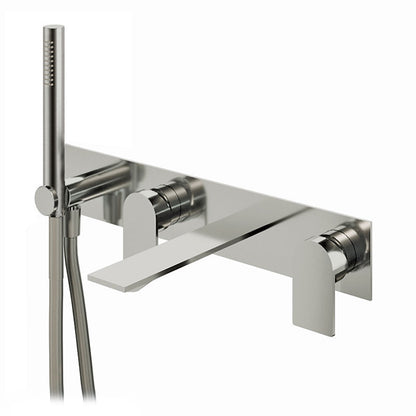 Aquabrass Wallmount tub filler with handshower