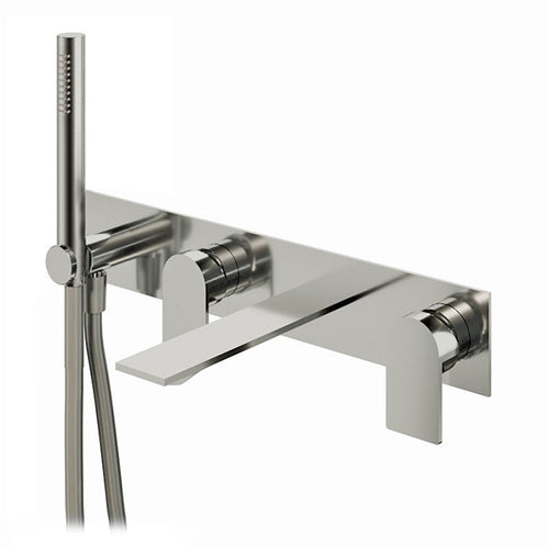 Aquabrass Wallmount tub filler with handshower