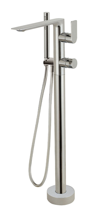 Aquabrass Floormount tub filler with handshower
