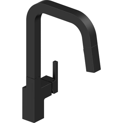 Junction Single Handle Pull-down Kitchen Faucet - Matte Black