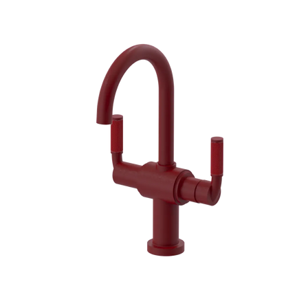 Rubinet Single Hole Dual Handle Lav. Set. (less drain) Maroon