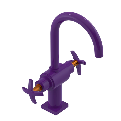 Rubinet Single Hole Dual Handle Lav. Set. (less drain) Purple Haze