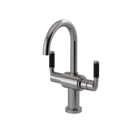 Rubinet Single Hole Dual Handle Lav. Set. (less drain) Polished Nickel