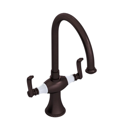 Rubinet Two Handle Single Hole Kitchen Set Tuscan Brass