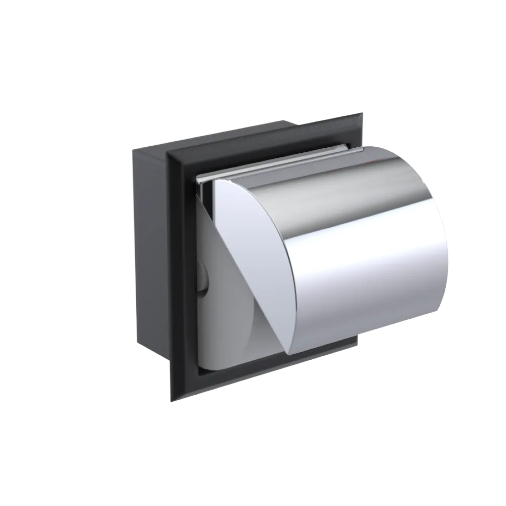 Rubinet RECESSED TOILET PAPER HOLDER Matt Black