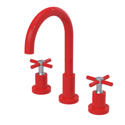 Rubinet Widespread Kitchen Set with LaSalle Spout Red