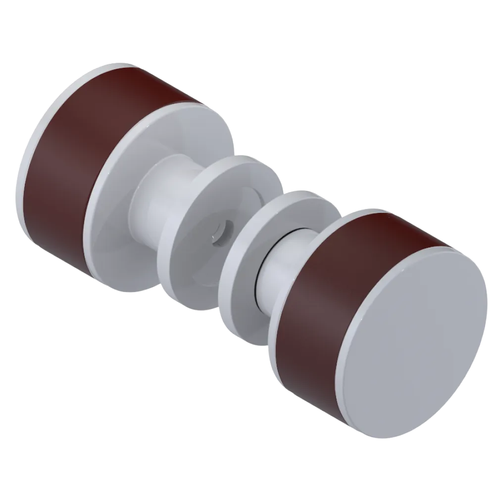 Rubinet Shower Door Knob (set) White