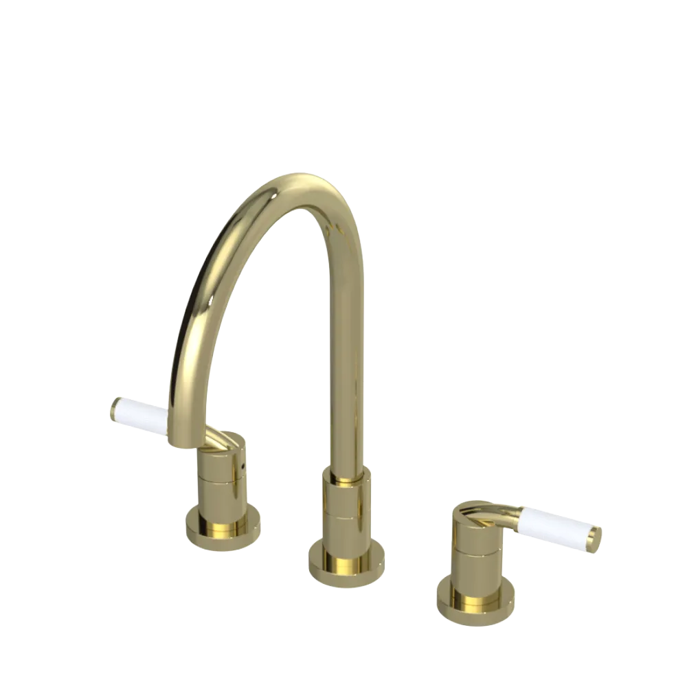 Rubinet Widespread Kitchen Set Gold