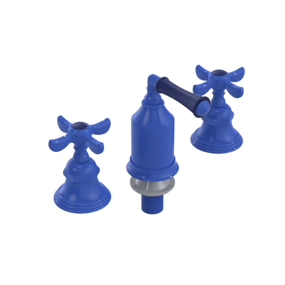 Rubinet Bidet Fitting with Spray, Diverter, and Vacum Breaker (Less Drain) Blu Jean