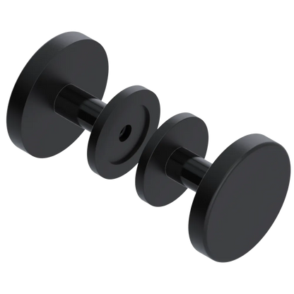 Rubinet Shower Door Knob (set) Matt Black