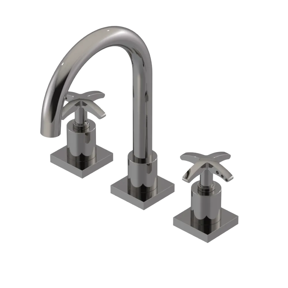 Rubinet Widespread Lav. Set. (less drain) Polished Nickel