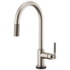 Brizo Smarttouch Pull Down Kitchen Faucet With Arc Spout And Knurled Handle