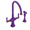 Rubinet Two Handle Single Hole Kitchen Set with Hand Spray Purple Haze