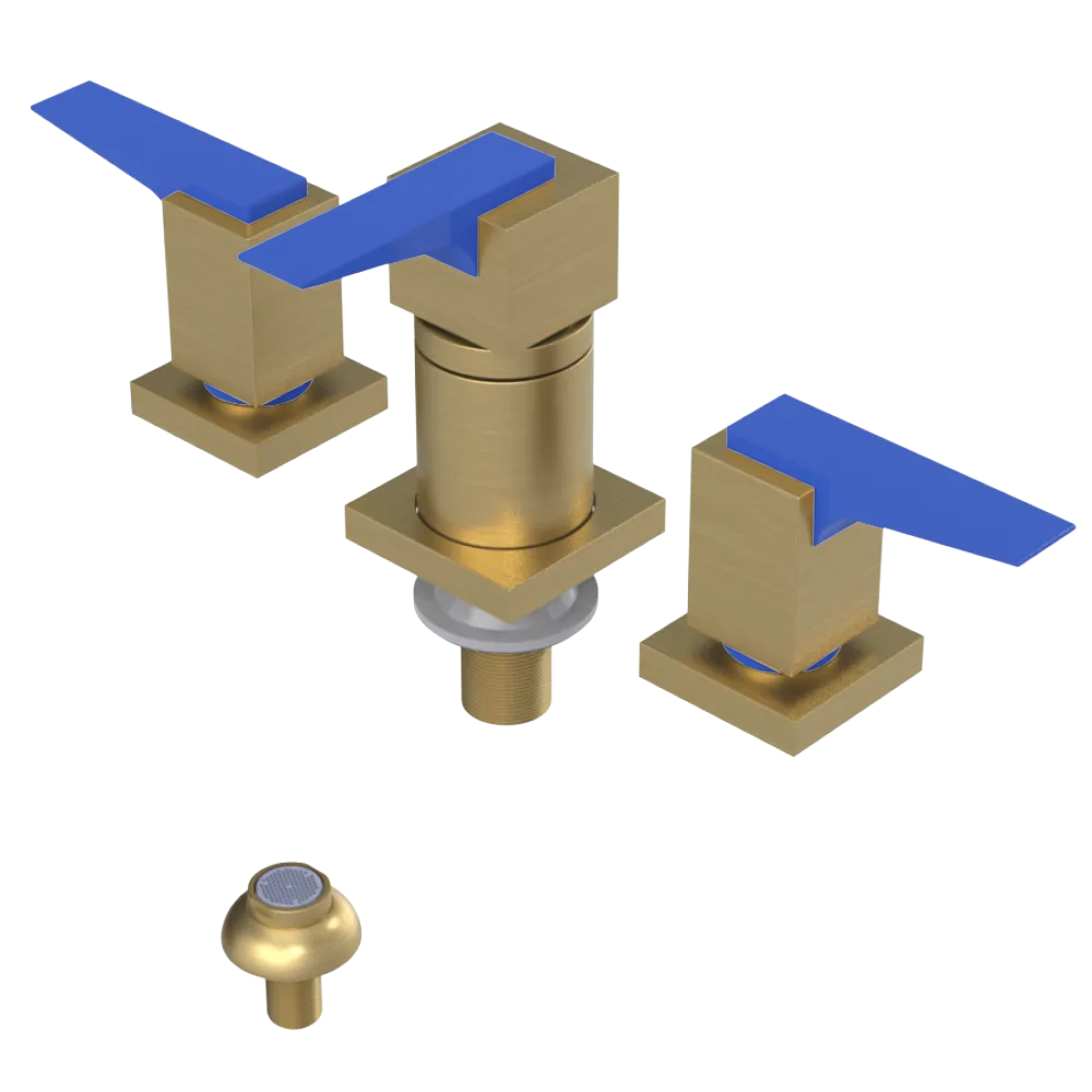Rubinet Bidet Fitting with Spray, Diverter, and Vacuum Breaker (less drain) Satin Brass