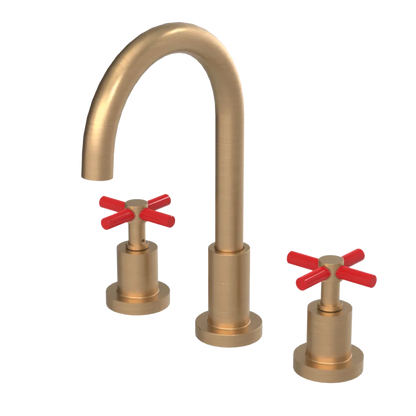 Rubinet Widespread Kitchen Set with LaSalle Spout Satin Gold