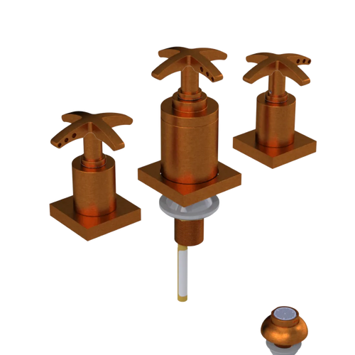 Rubinet Bidet Fitting with Spray, Diverter, and Vacuum Breaker (less drain) Antique Copper Matt