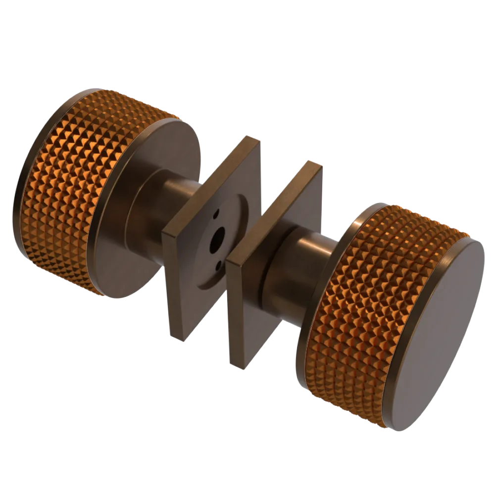 Rubinet Shower Door Knob (set) Tuscan Brass
