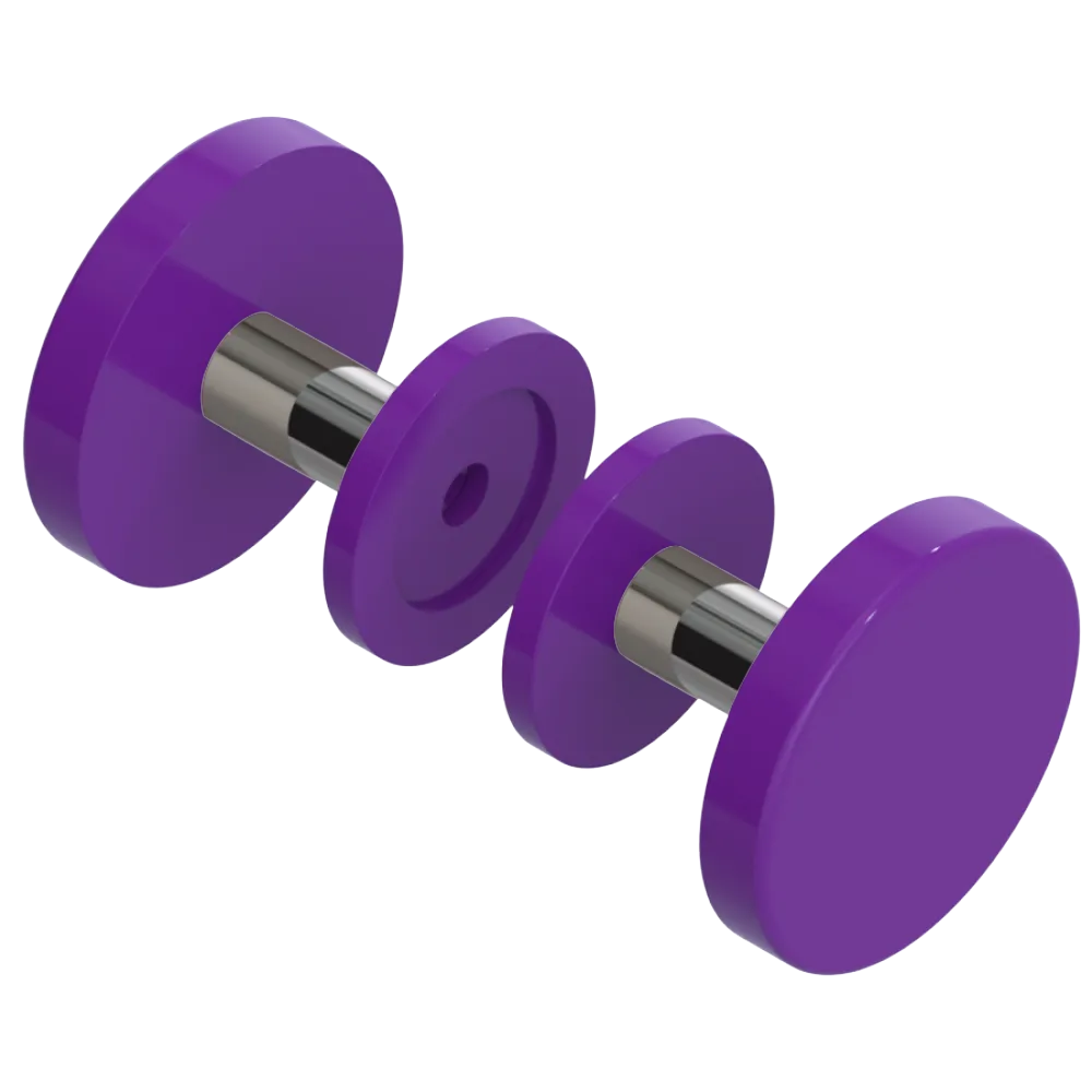 Rubinet Shower Door Knob (set) Purple Haze